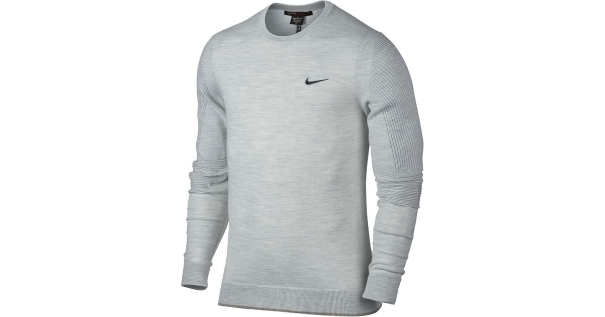 Nike Tw Wool Crew Men's Golf Sweater in Gray for Men Lyst